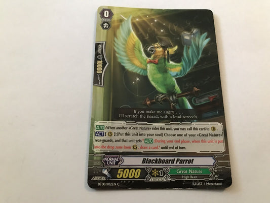 Blackboard Parrot Common BT08/102EN C Cardfight Vanguard