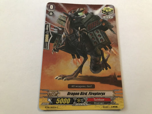 Dragon Bird, Firepteryx Common BT08/082EN C Cardfight Vanguard