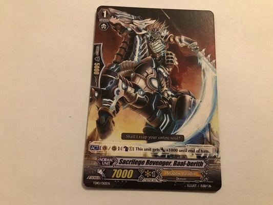 Sacrilege Revenger, Baal Berith TD10/010EN Cardfight Vanguard