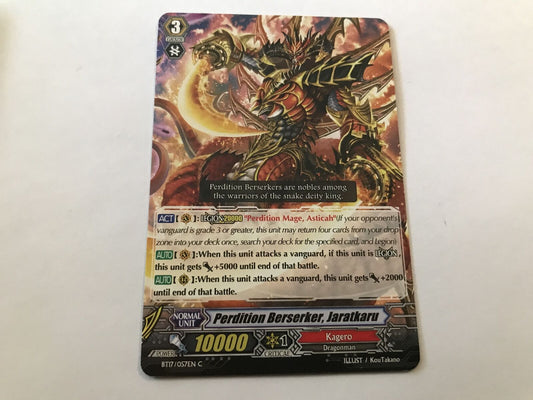 Perdition Berserker, Jaratkaru Common BT17/057EN C Cardfight Vanguard
