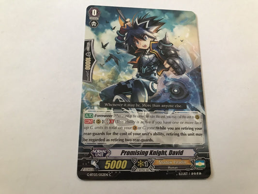 Promising Knight, David Common G-BT03/052EN C Cardfight Vanguard