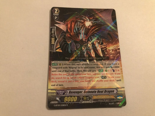 Revenger, Detonate Heat Dragon Rare Holo G-BT09/028EN R Cardfight Vanguard