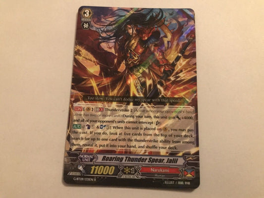 Roaring Thunder Spear, Jalil Rare Holo G-BT09/031EN R Cardfight Vanguard