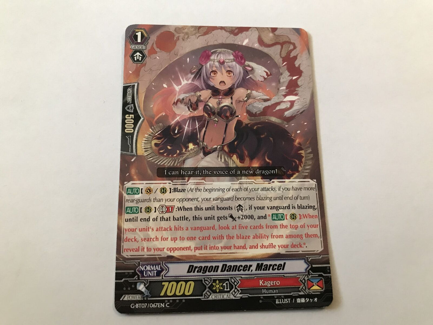 Dragon Dancer, Marcel Common G-BT07/067EN C Cardfight Vanguard