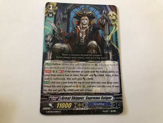 Great Skipper, Supreme Solger Rare Holo G-BT08/039EN R Cardfight Vanguard