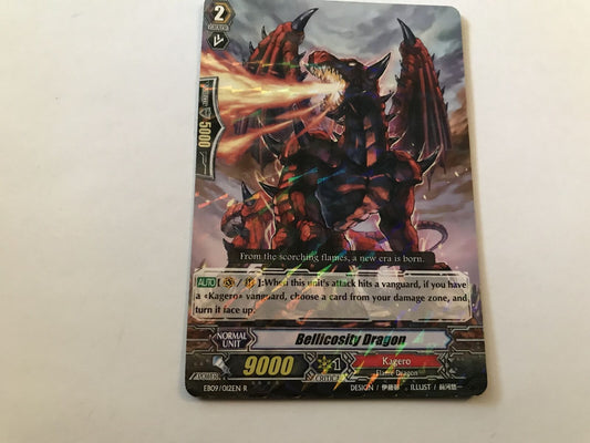 Bellicosity Dragon Rare Holo EB09/012EN R Cardfight Vanguard
