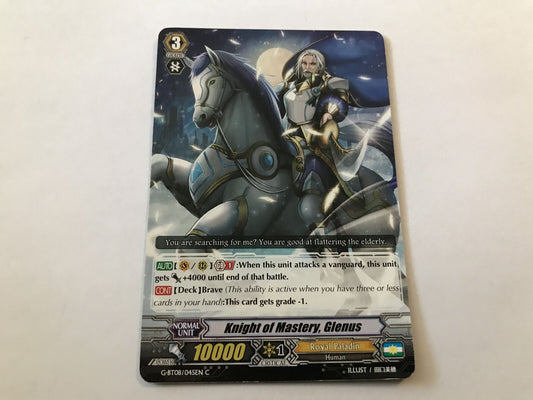 Knight Of Mastery, Glenus Common G-BT08/045EN C Cardfight Vanguard