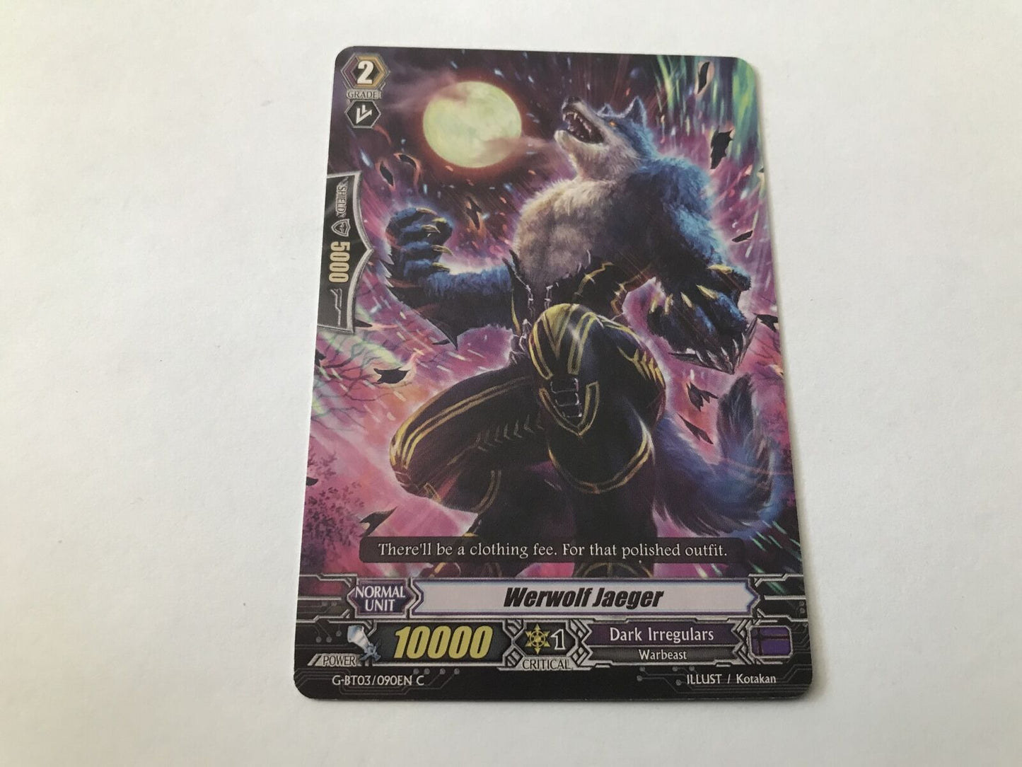 Werwolf Jaeger Common G-BT03/090EN C Cardfight Vanguard