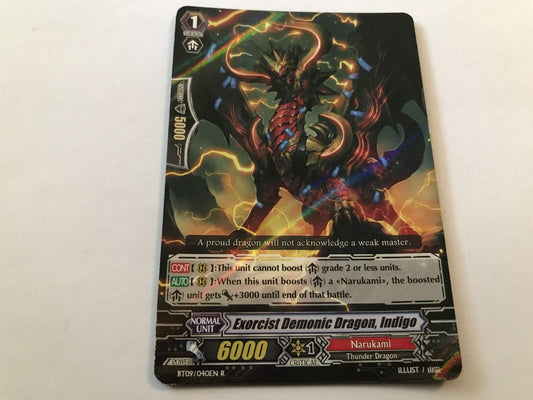 Exorcist Demonic Dragon, Indigo Rare Holo BT09/040EN R Cardfight Vanguard