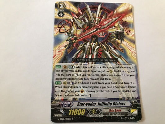Star Vader, Inifinite Distarv Rare Holo G-BT08/031EN R Cardfight Vanguard