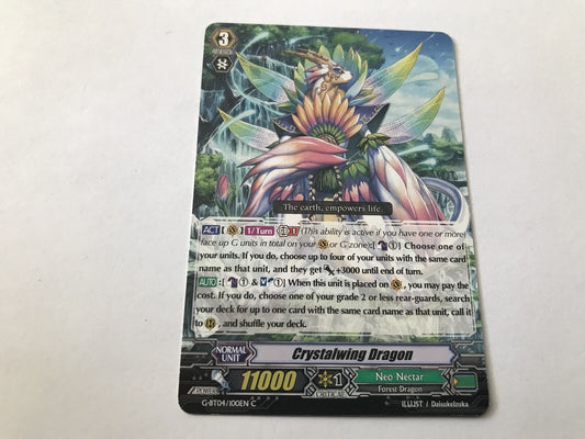 Crystalwing Dragon Common G-BT04/100EN C Cardfight Vanguard
