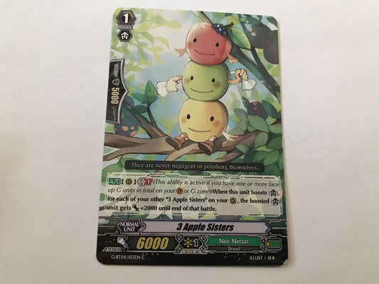 3 Apple Sisters Common G-BT04/103EN C Cardfight Vanguard