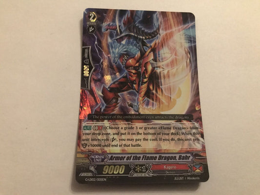 Armor Of The Flame Dragon, Bahr Rare Holo G-LD02/005EN Cardfight Vanguard