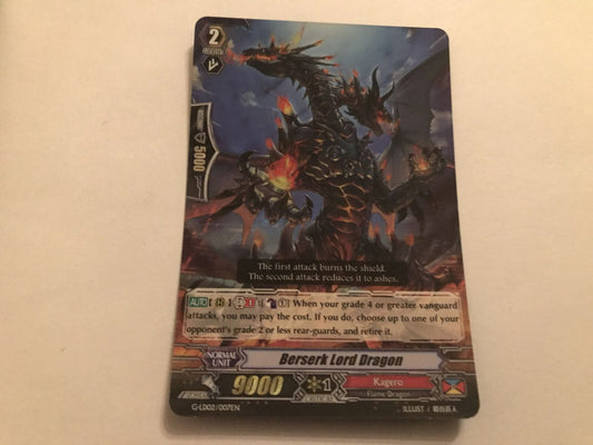Berserk Lord Dragon Rare Holo G-LD02/007EN Cardfight Vanguard