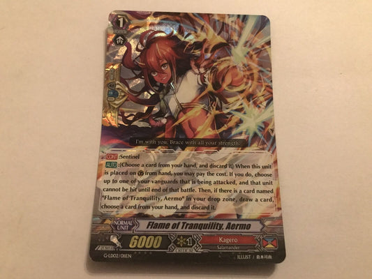 Flame Of Tranquility, Aermo Rare Holo G-LD02/011EN Cardfight Vanguard