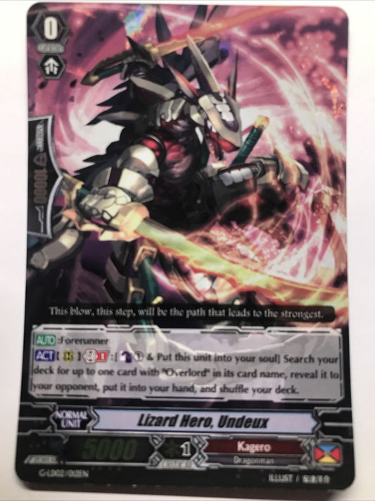 Lizard Hero, Undeux Rare Holo G-LD02/012EN Cardfight Vanguard
