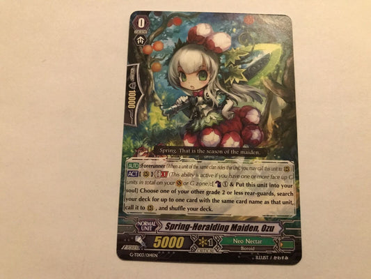Spring Heralding Maiden, Ozu G-TD03/014EN Cardfight Vanguard