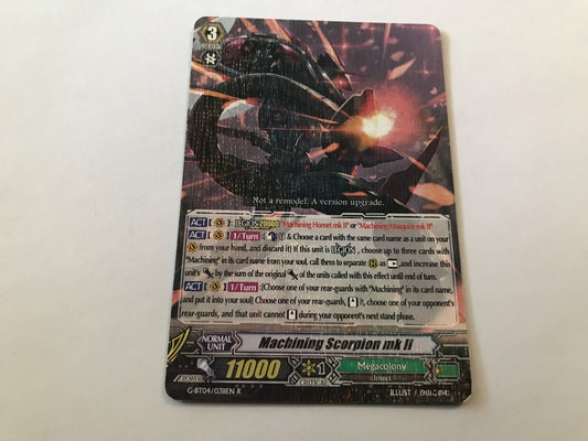 Machining Scorpion Mk II Rare Holo G-BT04/038EN R Cardfight Vanguard