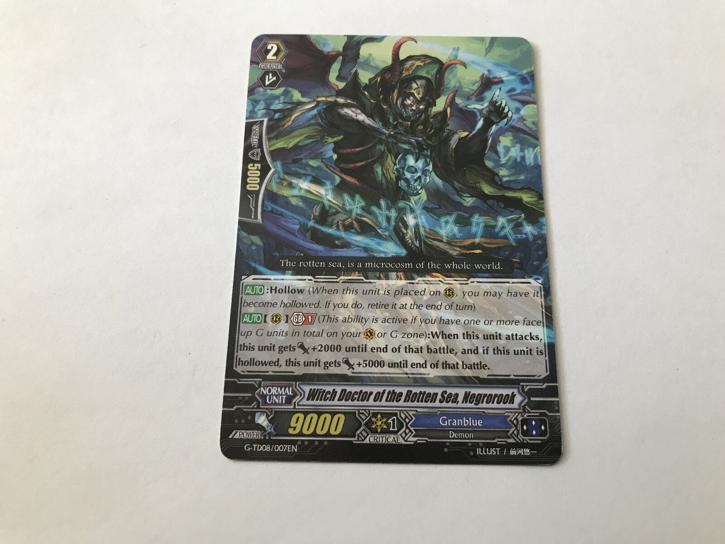 Witch Doctor Of The Rotton Sea, Negrorook G-TD08/007EN Cardfight Vanguard
