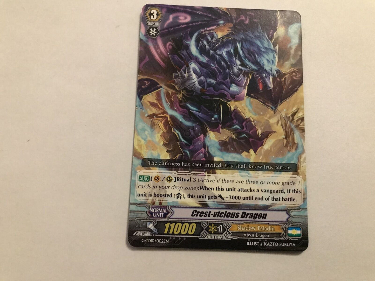 Crest Vicious Dragon G-TD10/002EN Cardfight Vanguard