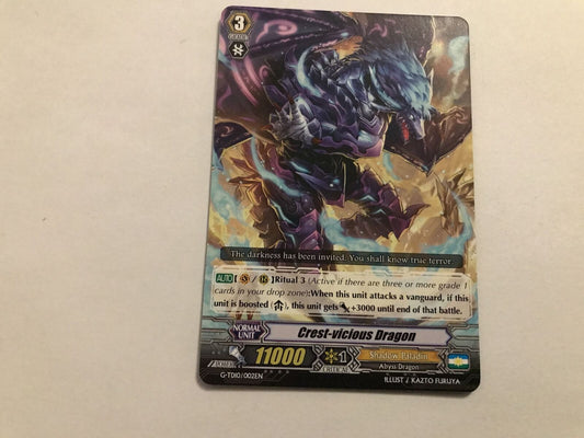 Crest Vicious Dragon G-TD10/002EN Cardfight Vanguard
