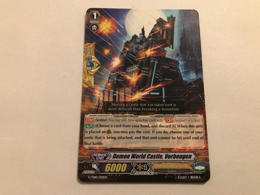 Demon World Castle, Vorbeugen G-TD10/012EN Cardfight Vanguard