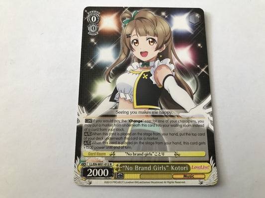 No Brand Girls Kotori Rare Holo LL/EN-W01-012 R Love Live!