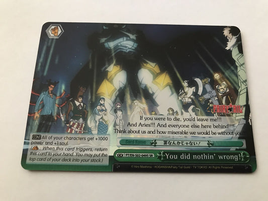 You Did Nothing Wrong! Rare Foil FT/EN-S02-049S SR Fairytale