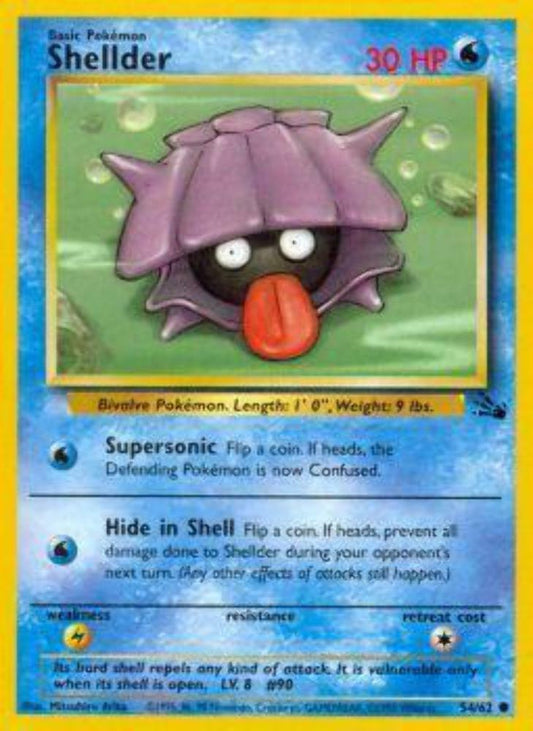 Shellder - 54/62 - Common - Unlimited Edition - Pokemon Fossil WOTC