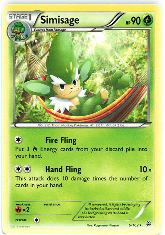 Simisage - 6/162 - Rare - Pokemon BREAKThrough