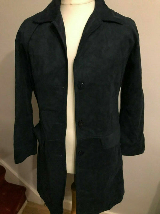Reportage R.G.A Vintage Navy Blue Faux Suede Jacket UK Medium
