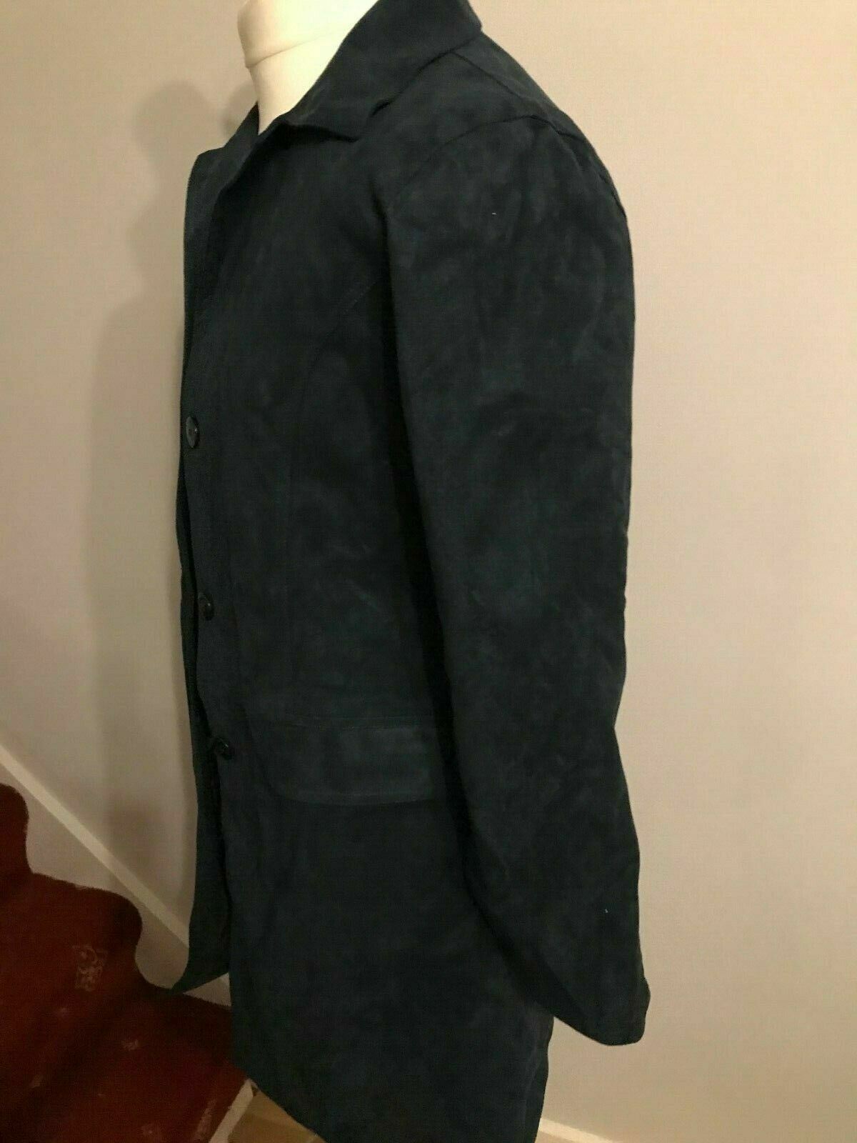 Reportage R.G.A Vintage Navy Blue Faux Suede Jacket UK Medium