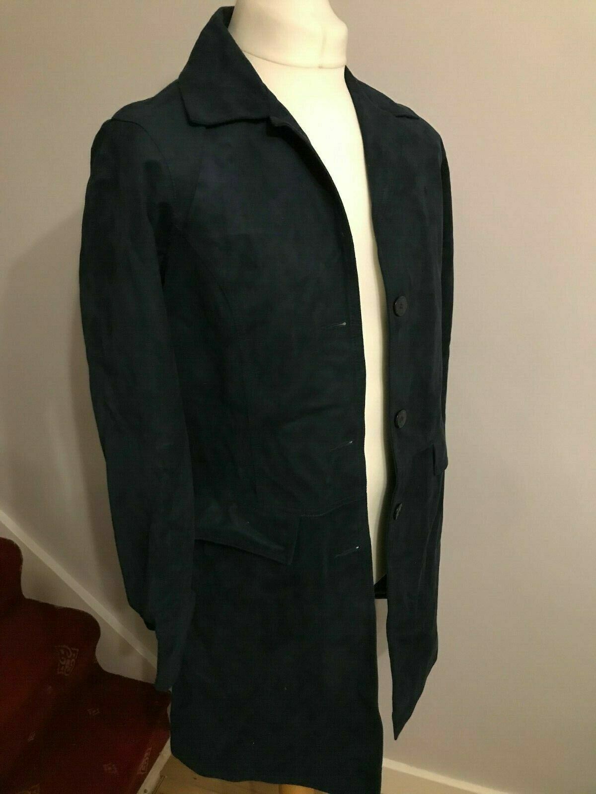 Reportage R.G.A Vintage Navy Blue Faux Suede Jacket UK Medium