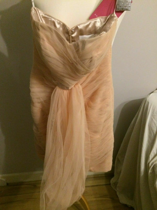 Anoushka G Couture Light Pink Blush Short Ball Gown Party Dress UK 8 RRP £239