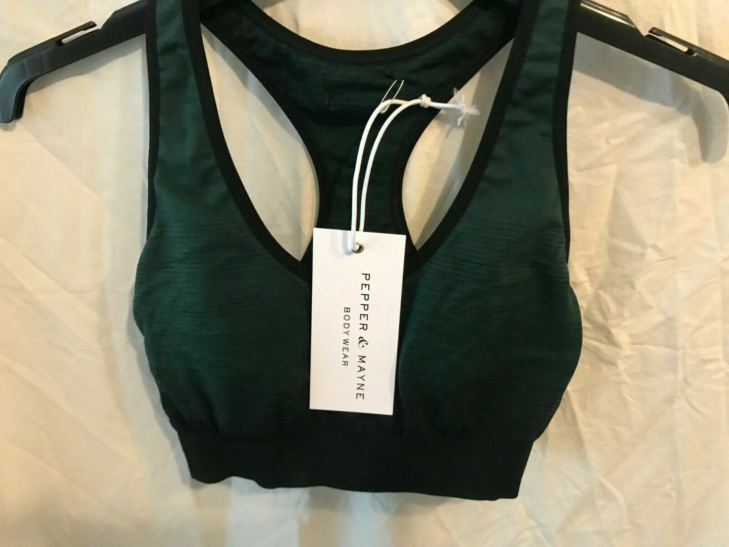 Ladies Pepper & Mayne Body Wear Goddess Training Bra Hunter Green UK XS RRP £49