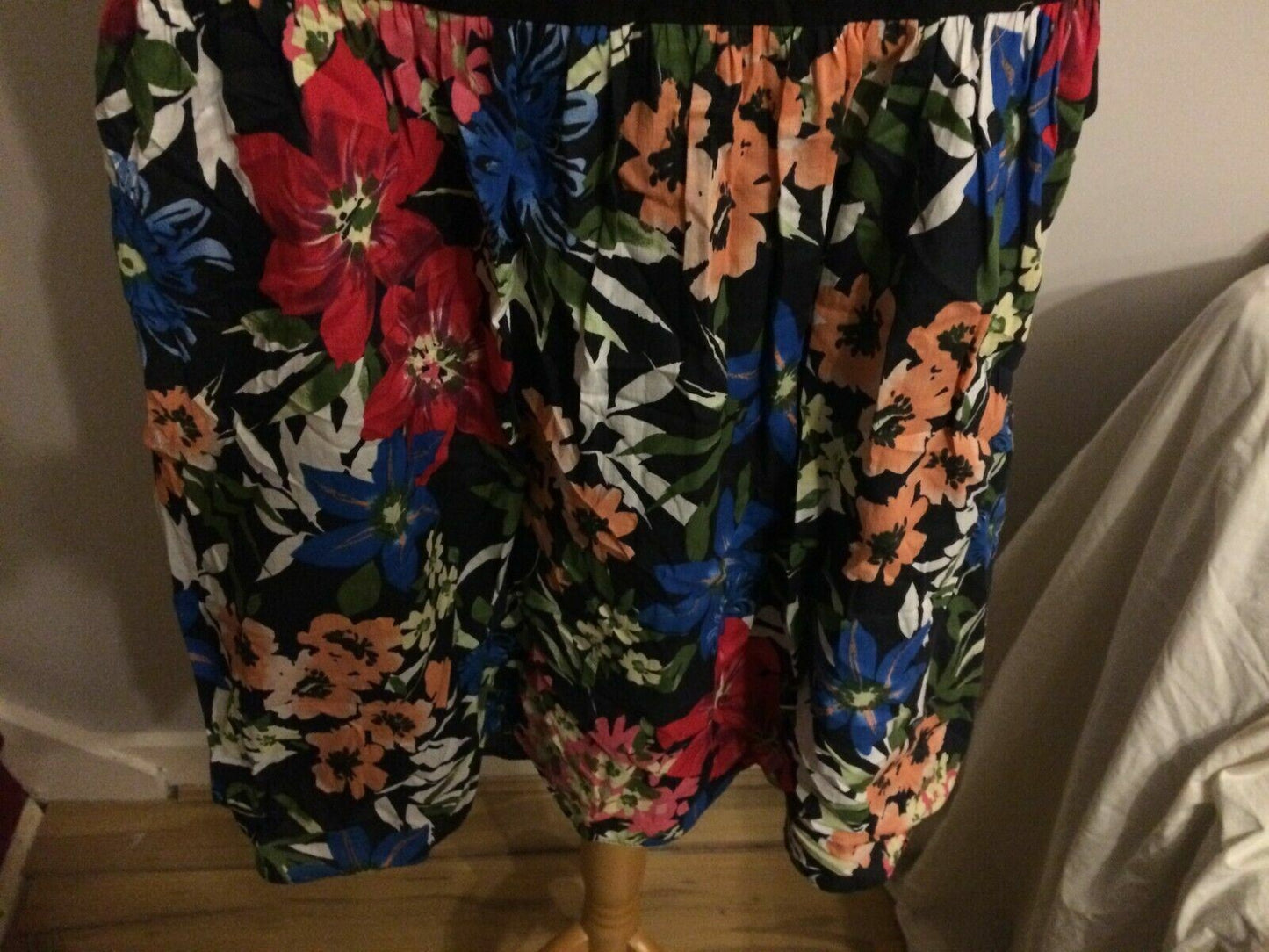 Be Beau Black Floral Strappy Short Sleeveless Evening Party Dress UK 8
