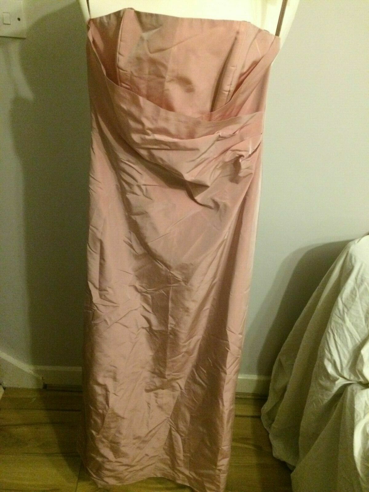 Monsoon Pink Strapless Sleeveless Ball Gown Evening Party Dress UK 8