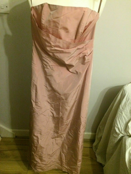 Monsoon Pink Strapless Sleeveless Ball Gown Evening Party Dress UK 8