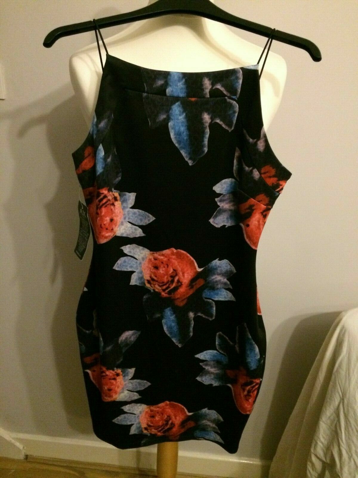 AX Paris Rose Floral Patterned Sleeveless Causal Party Dress UK 12