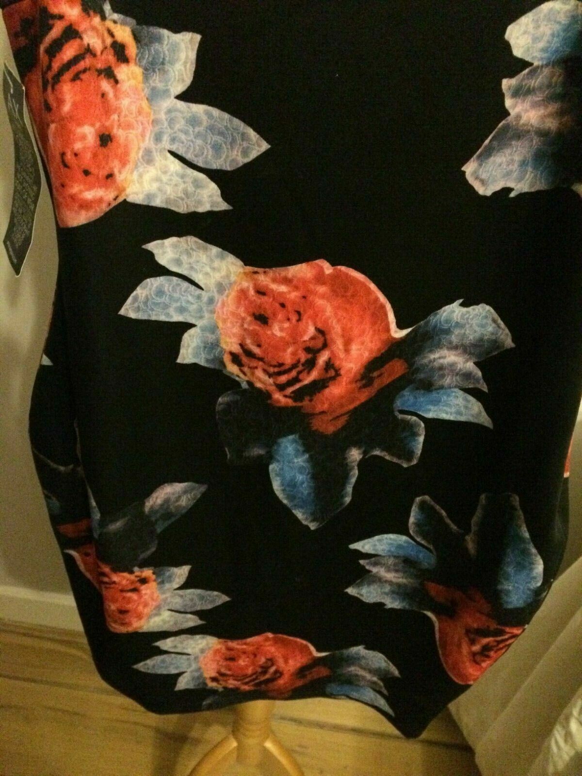 AX Paris Rose Floral Patterned Sleeveless Causal Party Dress UK 12