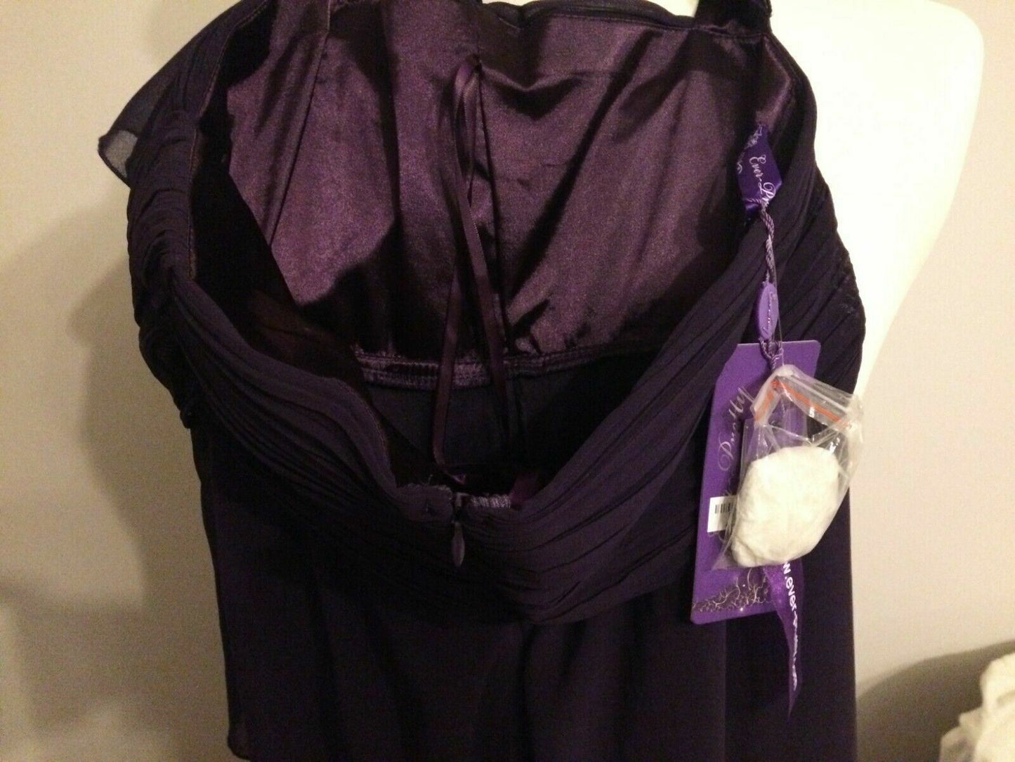 Ever Pretty Purple One Sleeve Evening Party Prom Dress UK 10