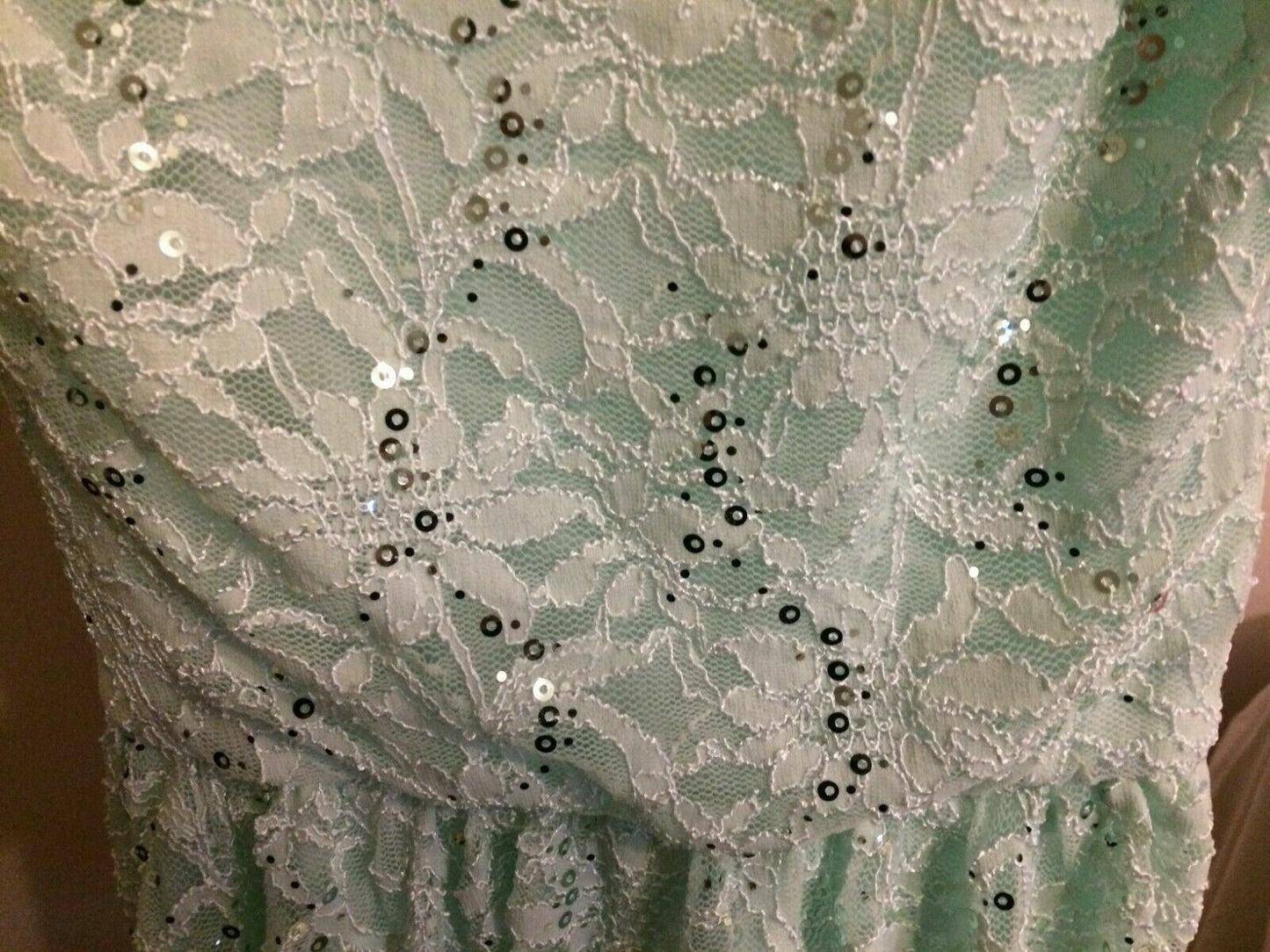 Quiz Aqua Lace Sequin Sleeveless Midi Casual Party Dress UK 12 RRP £35