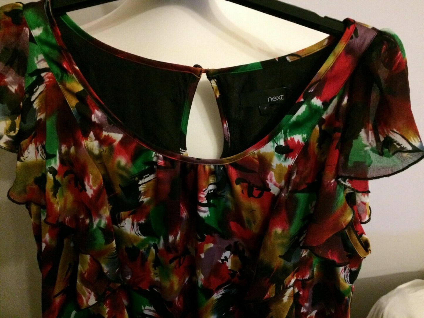 Next Multicolored Floral Flare Sleeveless Casual Party Dress UK 12