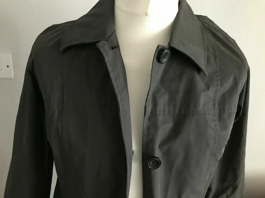 Next Ladies Green Khaki Raincoat Jacket UK 10
