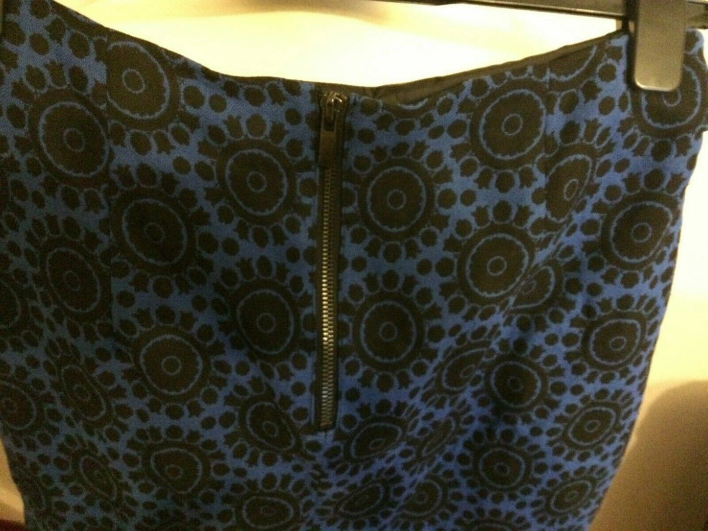 M&S Blue & Black Patterned Mini Skirt UK 8 RRP £29