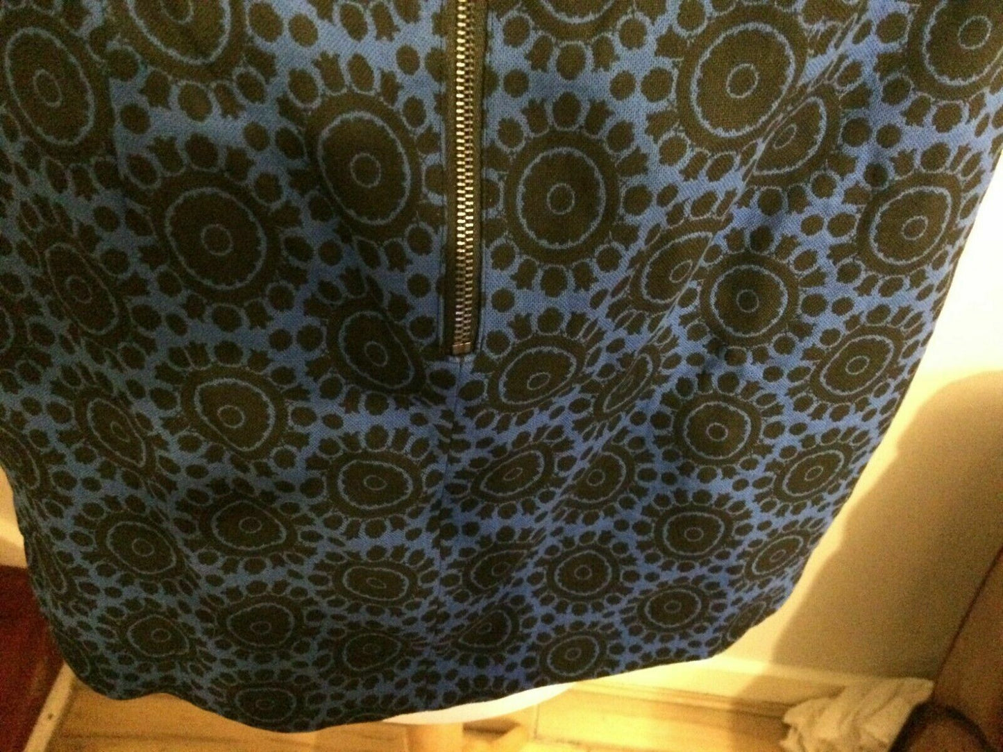 M&S Blue & Black Patterned Mini Skirt UK 8 RRP £29