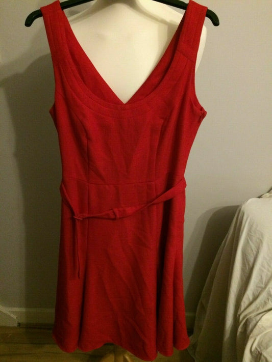 Next Red Midi Sleeveless Evening Party Dress UK 12