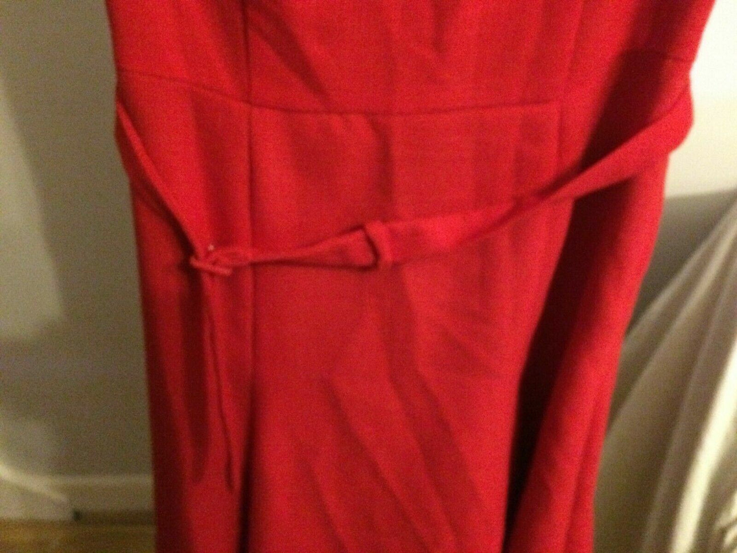 Next Red Midi Sleeveless Evening Party Dress UK 12
