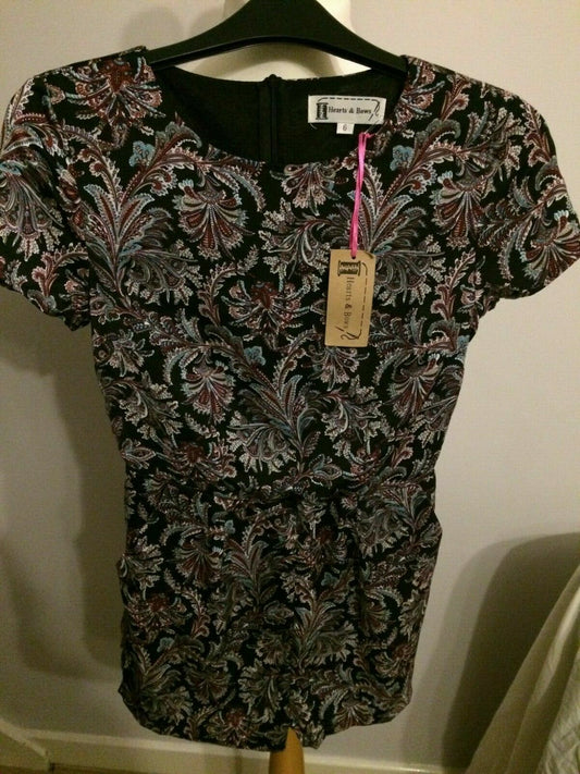 Hearts & Bows India Paisley Playsuit Party dress UK 6 RRP £25