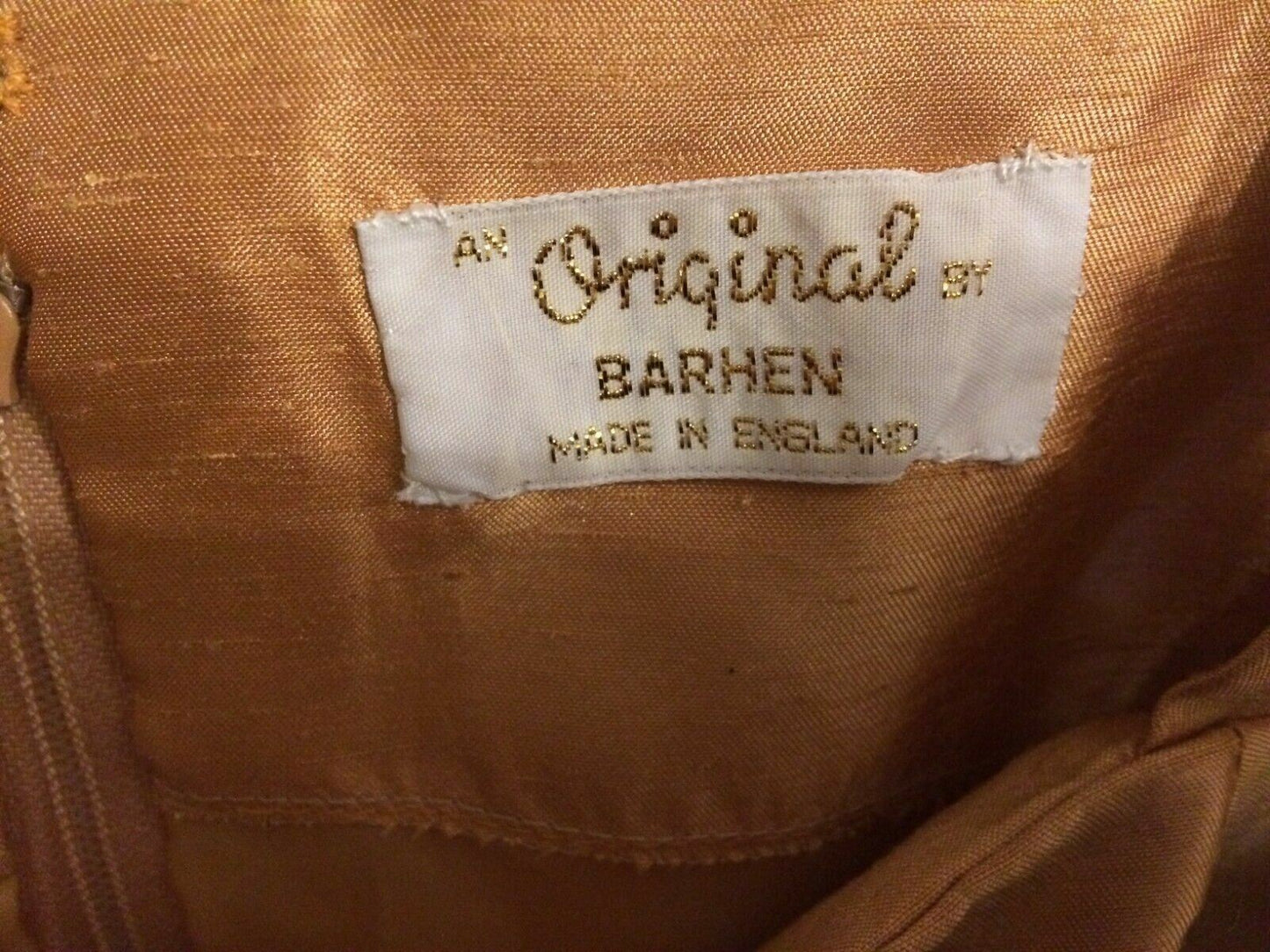 Barhen London Yellow Gold Strappy Sleeveless Evening Party Dress UK 12/14